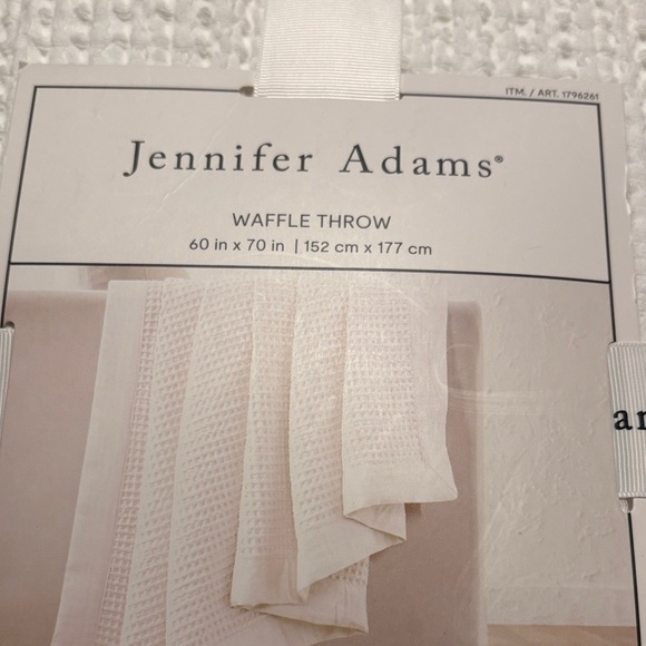 White Waffle Throw Blanket - Picture 2 of 4